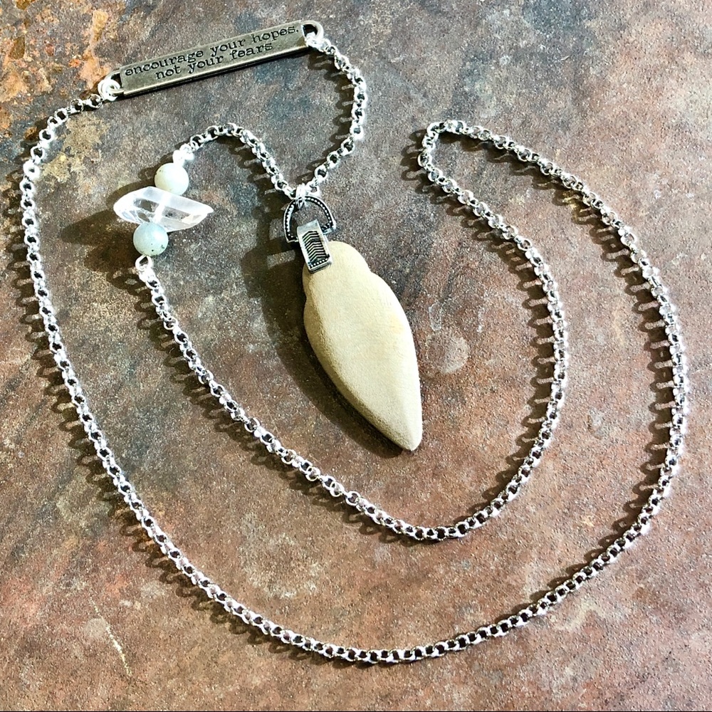 Driftwood, Quartz Crystal and Labradorite Bracelet - Picture 6 of 11